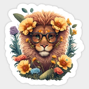 A Cool Lion Sticker